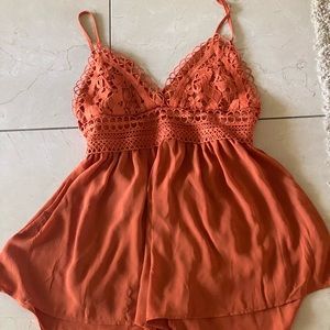 BRAND NEW RUSTIC LACE ROMPER